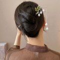 Miniatyrbillede 1 af 7: Kvinde retro hårpind koreansk stil hår gaffelklokke orkidé