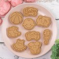 Miniatyrbilde 7 av 10: 8 stk/sett Cookie Cutters Kjeksform Deigstempel DIY Baking