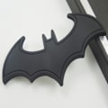 Miniatyrbillede 7 af 10: 2 stk Bat Car Badge Bat Shape Badge Metal Emblem Sticker SORT black