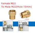 Miniatyrbillede 1 af 6: 1 stk. slangestik han-hun-adapter F22 TIL M22(15MM) F22 TO F22 to M22(15mm)