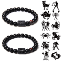 Miniatyrbillede 9 af 10: Beads Par Armbånd Elastisk Charm Armbånd VÆDER VÆDDER Aries