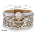 Miniatyrbillede 2 af 10: Bohemian Multilayer Bangle Håndlavet Flettet Armbånd KAFFE Coffee