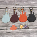 Miniatyrbild 8 av 10: Guitar Pick Hållare Plectrum Case Väska ORANGE Orange
