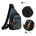 Miniatyrbillede 6 af 10: Brysttaske Messenger Bag SORT Black