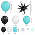 Miniatyrbild 7 av 9: Ballongbågesats Latexballonger C C C