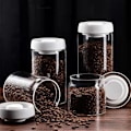 Miniatyrbild 8 av 10: Kaffebehållare Kaffeförvaring VIT White