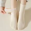Miniatyrbild 8 av 9: Vintervärmare Tjockstrumpa Cashmere snöstrumpor BEIGE beige