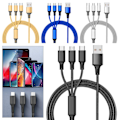 Pikkukuva 8 / 10: 3-in-1 nopea USB latauskaapeli Puhelinlaturi MUSTA Black