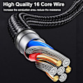 Miniatyrbilde 8 av 10: USB 3.1 Gen 2 Type-C-kabel OTG-dataledning 1,5 M-HANN TIL KVINNE 1.5m-Male to Female