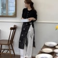 Miniatyrbillede 10 af 10: Lace Layered Gaze Nederdel Lace Up Tynd Lace Nederdel HVID STIL2 white style2-style2