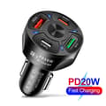 Miniatyrbilde 5 av 10: Type-C USB Billader Telefonlader Socket SVART black