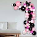 Miniatyrbillede 5 af 5: Lyserød sort ballonguirlandesæt