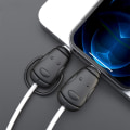 Miniatyrbillede 2 af 10: Kabelbeskytter Oplader Kabel Beskyttelsesdæksel HVID TYPE TIL White TypeC to iOS-TypeC to iOS