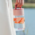 Miniatyrbillede 3 af 8: Høj Borosilikat glasflaske Borosilikatglas Juice Cup black 420ml