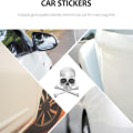 Pikkukuva 2 / 6: 2kpl Skull Crossbone Emblem Tarrat Skull Skeleton Auton tunnus