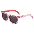 Pikkukuva 1 / 10: Kids Mosaic Aurinkolasit Children Party Disco Cool Glasses PUNAINEN Red