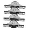Miniatyrbilde 1 av 7: Fjøsdørruller Skyvedør Bunnskive Skyvedørsskinne 4pcs