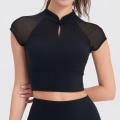 Miniatyrbillede 1 af 10: Kvinder Top Yoga Crop Top SORT L Black L