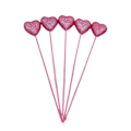 Miniatyrbilde 1 av 7: 5 STK Hjerteplukker Pinnekake Toppers ROSA 4X22CM PINK 4X22CM