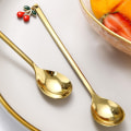 Miniatyrbillede 10 af 10: Frugt vedhæng Ske Kaffeske GULD DRUE DRU Gold Grape-Grape