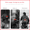 Pikkukuva 7 / 10: Moto Helmet Light Pyörän takavalon moottoripyörän varoitusvalo