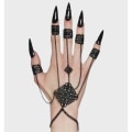 Miniatyrbilde 5 av 10: Gotisk fingerarmbånd Fingerhåndleddskjedearmbånd 3 3 3