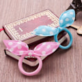 Miniatyrbild 3 av 10: 1/10 ST Elastiska hårband Bunny Ears Hårlinor 10 STK-FÄRG 10Pcs-Color Random