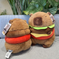 Miniatyrbillede 6 af 10: Hamburger Capybara Kapibala Plys Dukke 36CM 36cm