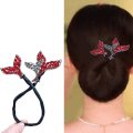 Miniatyrbillede 6 af 10: Rhinestone Flower Hair Clip Hair Bun Maker 9 9 9