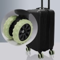 Miniatyrbillede 7 af 10: 8 STK/Sæt Rejse Bagage Caster Sko Kuffert Hjul Beskyttelse Wine Red 8Pcs-8Pcs