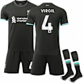 Miniatyrbillede 1 af 2: Liverpool Bortefodboldtrøje Sæt til Børn 2024-2025 med Strømper Nr. 4 Virgil 22