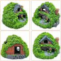 Miniatyrbilde 3 av 6: Akvariet dekorasjon Hobbit House Betta Hideout Cave