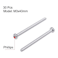 Miniatyrbillede 3 af 10: 30 stk Skivehoved Bolte Phillips Drivskruer M3X10MM M3x10mm