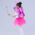 Pikkukuva 6 / 10: Lasten pukurekvisiitta Butterfly Wings setit PUNAINEN 3 KPL/ SET Red 3Pcs/set-3Pcs/set