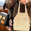 Miniatyrbillede 4 af 4: Mesh skuldertaske Net Turtle Tasker Shopping Opbevaring Håndtaske