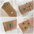 Miniatyrbild 6 av 7: Set i legering Gröna Zircon Eye Style STYLE 04 STYLE 04 Style 04
