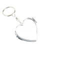 Miniatyrbillede 6 af 8: Metal Make-up Spejl Lille Rundt Spejl HJERTEFORMET HJERTE Heart shaped