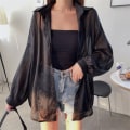 Miniatyrbillede 1 af 10: Dame Skjorte Bluse Langærmet Top SORT black