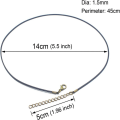 Miniatyrbilde 4 av 6: Bronse Wax Rope Halskjede Rope Black Leather Rope