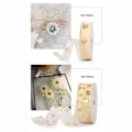 Miniatyrbild 3 av 10: Gold Heart Sheer Ribbon Snow Yarn Ribbon C C C