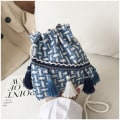 Miniatyrbilde 6 av 10: Etnisk stil Tassels Bag Allsidig Crossbody Bag BLÅ Blue