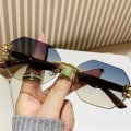 Miniatyrbillede 8 af 10: Solbriller uden indfatning Leopard Head Solbriller GRADIENT GREY Gradient Gray