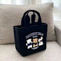 Pikkukuva 1 / 10: Brodeerattu lounaslaukku Canvas käsilaukku BLACK S black S