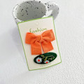 Miniatyrbillede 5 af 10: 2 STK Little Girl Bowknot Hårspænder KHAKI khaki