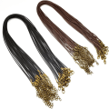 Miniatyrbilde 1 av 6: Bronse Wax Rope Halskjede Rope Black Leather Rope