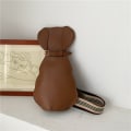 Miniatyrbillede 1 af 10: Lynlås Hundeformet Crossbody-taske PU-læder tegneseriehåndtaske brown Puppy-Puppy