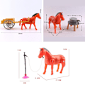 Miniatyrbillede 2 af 10: Horse Circling Legetøj Elektrisk Hest Model A-RED A-RED A-red