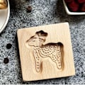 Miniatyrbillede 4 af 5: Småkageforme i træ Bagekageform DIY Cookie-stempel