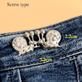 Miniatyrbillede 1 af 10: Jeansknapper No-Sying Metalknap SØLVSNEGLE SNEGLE silver snails-snails
