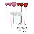 Miniatyrbillede 2 af 7: 5 STK Heart Picks Pindekage Toppers HVID 4X22CM WHITE 4X22CM